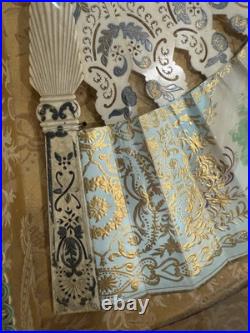 Antique Victorian Era Hand Carved Hand Painted Hand Fan