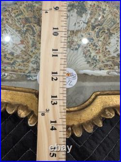 Antique Victorian Era Hand Carved with mother of pearl Hand Painted Hand Fan