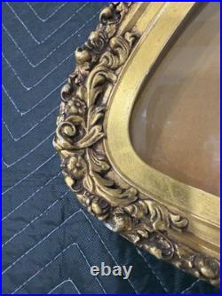 Antique Victorian Era Hand Painted on Silk Professionally Framed Hand Fan