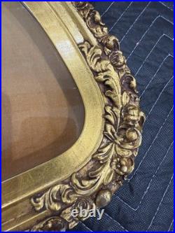 Antique Victorian Era Hand Painted on Silk Professionally Framed Hand Fan