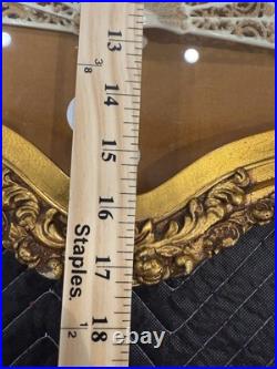 Antique Victorian Era Hand Painted on Silk Professionally Framed Hand Fan