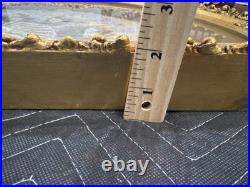 Antique Victorian Era Hand Painted on Silk Professionally Framed Hand Fan