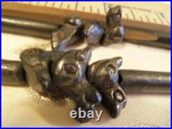 Antique Victorian Fabulous brown black Jet Bird Necklace Hand Made 1 of a kind