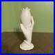 Antique Victorian Figural Hand Holding Vase Parian Ware Bisque, minor damage