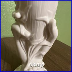 Antique Victorian Figural Hand Holding Vase Parian Ware Bisque, minor damage