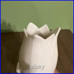 Antique Victorian Figural Hand Holding Vase Parian Ware Bisque, minor damage