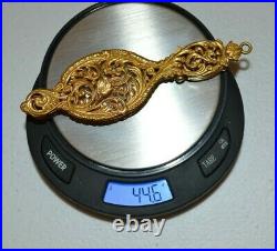 Antique Victorian Folding Lorgnette Opera Glasses 18k Gold Hand Engraved Lovely