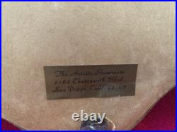 Antique Victorian French Hand Painted Silk & Celluloid Hand Fan Shadow Box Antique Victorian French Hand Painted Silk & Celluloid Hand Fan Shadow Box