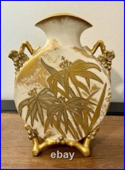 Antique Victorian French Limoges Vase. Exquisite Hand painted Details
