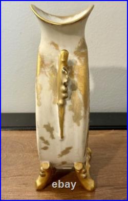 Antique Victorian French Limoges Vase. Exquisite Hand painted Details