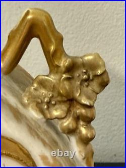 Antique Victorian French Limoges Vase. Exquisite Hand painted Details