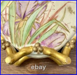 Antique Victorian French Limoges Vase. Exquisite Hand painted Details