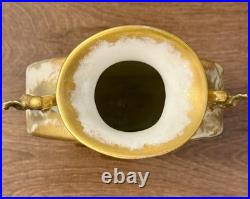 Antique Victorian French Limoges Vase. Exquisite Hand painted Details