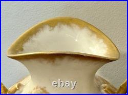 Antique Victorian French Limoges Vase. Exquisite Hand painted Details