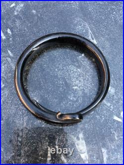 Antique Victorian French carved horn snake bangle serpent antler bracelet