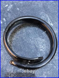 Antique Victorian French carved horn snake bangle serpent antler bracelet