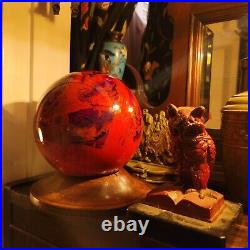 Antique Victorian Gazing Ball Gypsy 1870 1880 Crystal Ball Hand Blown Glass RARE