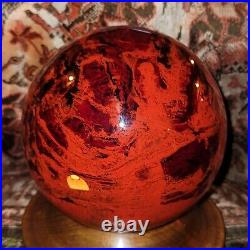 Antique Victorian Gazing Ball Gypsy 1870 1880 Crystal Ball Hand Blown Glass RARE