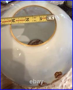 Antique Victorian Gone With The Wind Parlor Banquet Lamp Hand Painted NICE