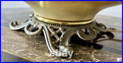 Antique Victorian Gone With the Wind Hand Painted Flowers Yellow Background