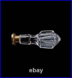 Antique Victorian Hand Blown Crystal Hour Glass Wax Seal Stamp Initial G Matrix
