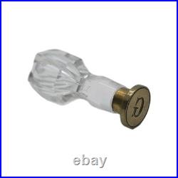 Antique Victorian Hand Blown Crystal Hour Glass Wax Seal Stamp Initial G Matrix