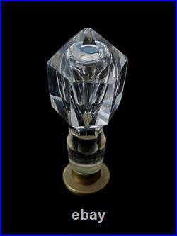 Antique Victorian Hand Blown Crystal Hour Glass Wax Seal Stamp Initial G Matrix