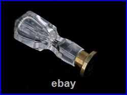 Antique Victorian Hand Blown Crystal Hour Glass Wax Seal Stamp Initial G Matrix