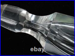 Antique Victorian Hand Blown Crystal Hour Glass Wax Seal Stamp Initial G Matrix