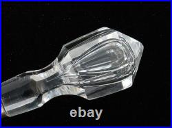 Antique Victorian Hand Blown Crystal Hour Glass Wax Seal Stamp Initial G Matrix