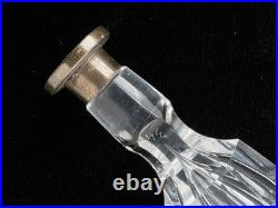 Antique Victorian Hand Blown Crystal Hour Glass Wax Seal Stamp Initial G Matrix