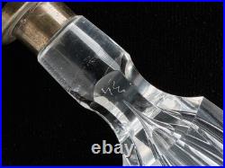 Antique Victorian Hand Blown Crystal Hour Glass Wax Seal Stamp Initial G Matrix