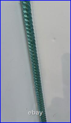Antique Victorian Hand-Blown Glass Aqua Blue Swirl Parade Walking Cane 34 Read