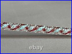 Antique Victorian Hand-Blown Red & Blue Glass 49 End of Day Parade Walking Cane