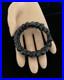 Antique Victorian Hand Carved Black Glass Coil Snake Bracelet