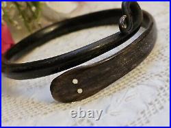 Antique Victorian Hand Carved Horn Snake Bangle Bracelet c1890/1920 RARE