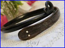 Antique Victorian Hand Carved Horn Snake Bangle Bracelet c1890/1920 RARE