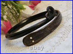 Antique Victorian Hand Carved Horn Snake Bangle Bracelet c1890/1920 RARE