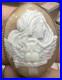 Antique Victorian Hand Carved Italian Shell Cameo Greek Goddess's & Owl 9ct Gold