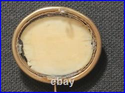 Antique Victorian Hand Carved Ivory Rose Flower Brooch