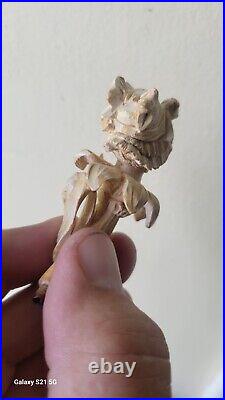 Antique Victorian Hand Carved Meerschaum Pipe Flower Petal Lady Woman Fairy