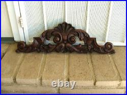 Antique Victorian Hand Carved PEDIMENT, CORNICE, Crown, for Door, Window & More