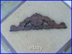 Antique Victorian Hand Carved PEDIMENT, CORNICE, Crown, for Door, Window & More