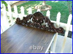 Antique Victorian Hand Carved PEDIMENT, CORNICE, Crown, for Door, Window & More