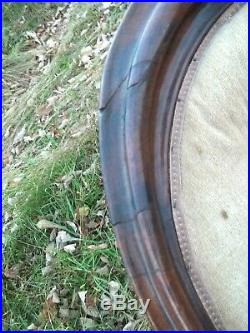 Antique Victorian Hand Carved Walnut Barrel Back Tub Chair