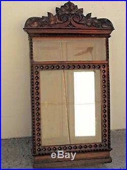 Antique Victorian Hand Carved Walnut Cabinet Ornate One of a Kind