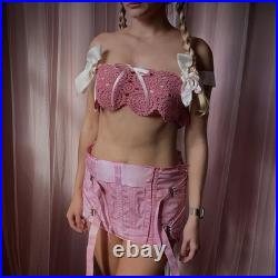 Antique Victorian Hand Dyed Handmade Crochet Crop Top