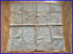 Antique Victorian Hand Embroidered Unused Dress Collar & Cuffs Metal Threads