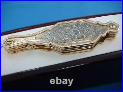 Antique Victorian Hand Engraved 14k Solid Gold Folding Lorgnette/opera Glasses
