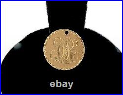 Antique Victorian Hand Engraved 22k Gold Love Token Pendant Charm, Mother,'99